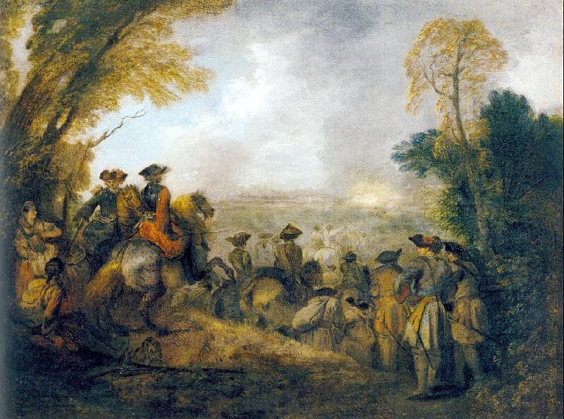 WATTEAU, Antoine On the March France oil painting art